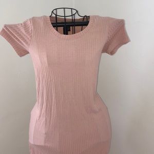 Pink T-shirt dress
